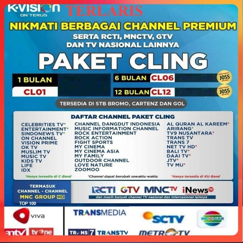 sifa 99 receiver Paket cling 12-buln aktifkan paket cling  paket cling k vision paket lengkap k visi