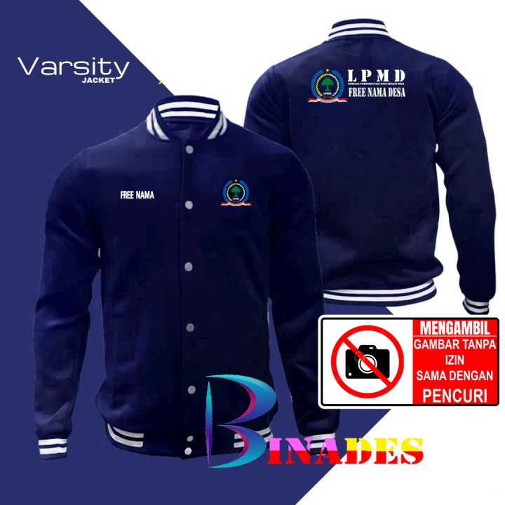 Jaket Varsity LPMD - Lembaga Pemberdayaan Masyarakat Desa Free Nama Desa BINADES