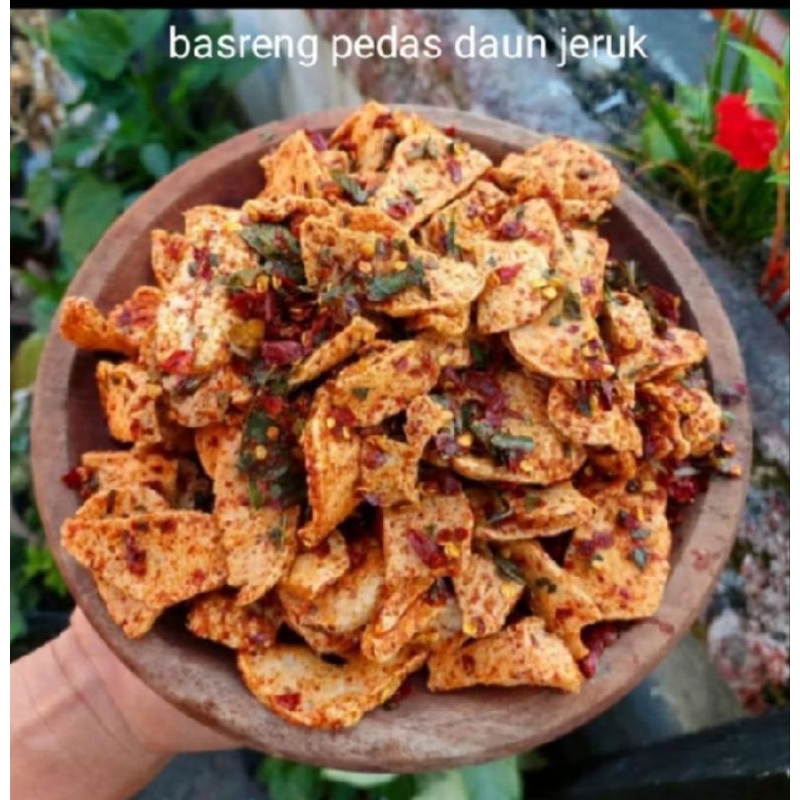 

keripik basreng pedas daun jeruk