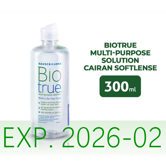Biotrue Air Softlens Bio True Cairan Softlens Besar 300 mL