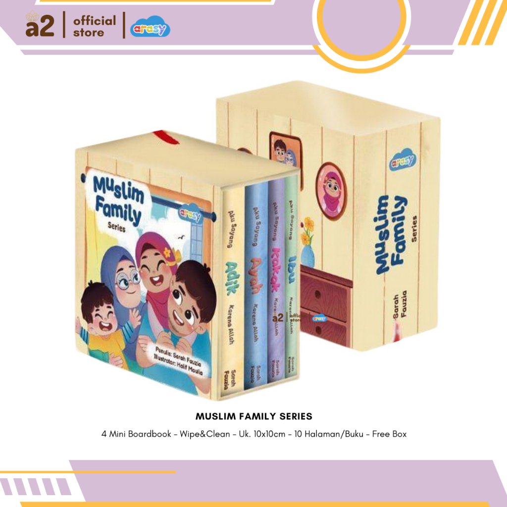 [Arasy] Boardbook - Muslim Family Series - Ayah Ibu Kakak Adik