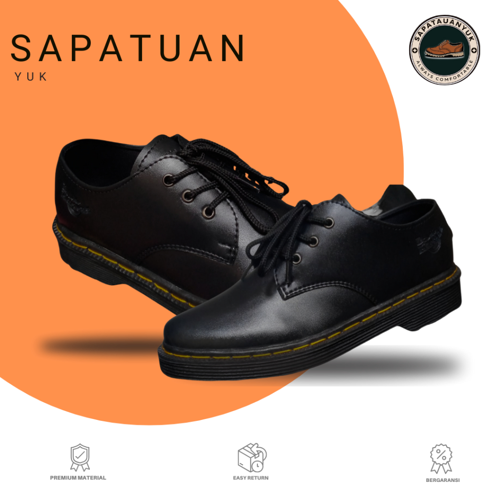 SEPATU DOCKMART LOW BOOTS 3HOLE KASUAL PRIA DAN WANITA  DR MARTENS