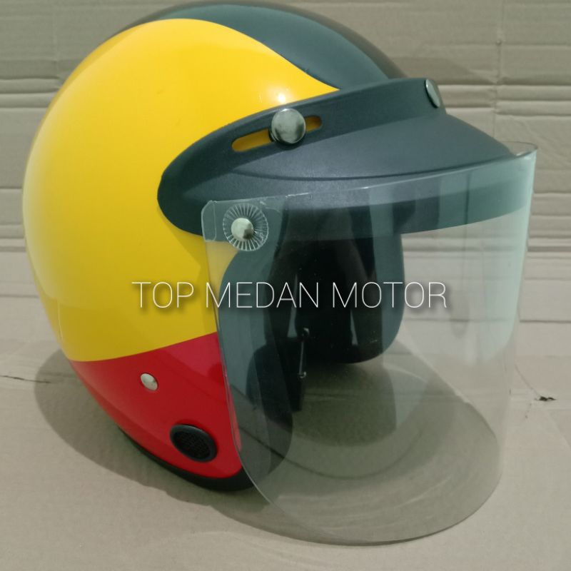 HELM R-SIX MODEL RETRO BOGO DEWASA UNISEX