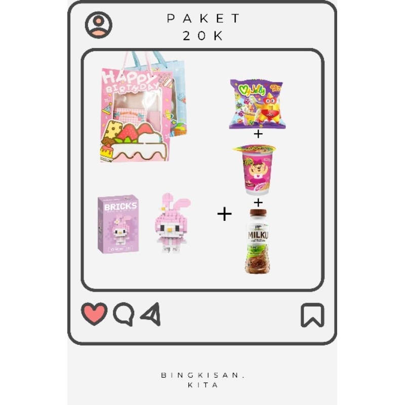 

[PAKET 20K] Bingkisan Ulang Tahun Anak+ Bricks Mainan