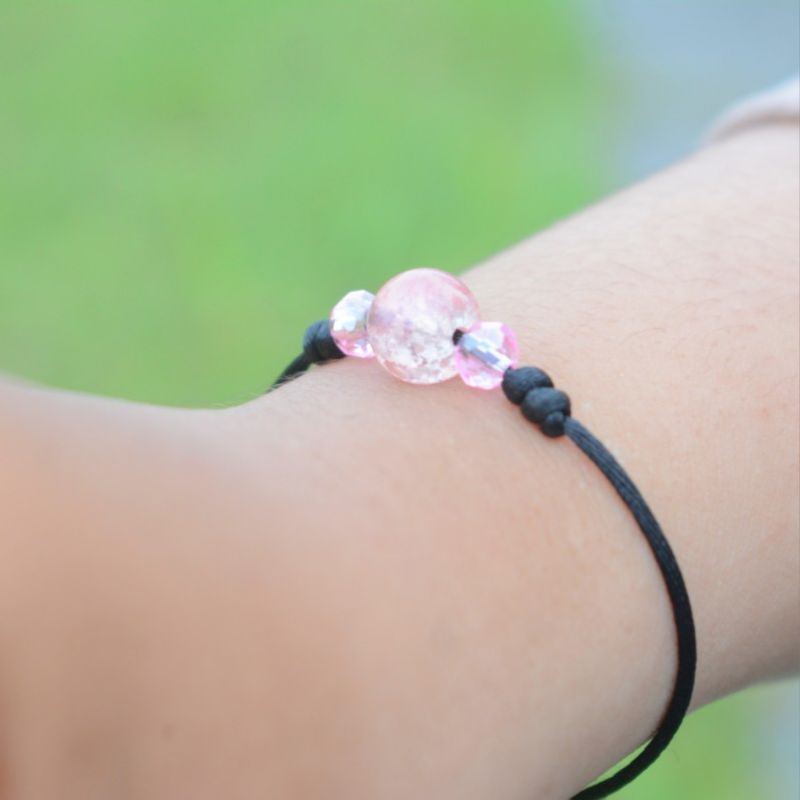 Gelang Manik Kaca Retak Macaron 07