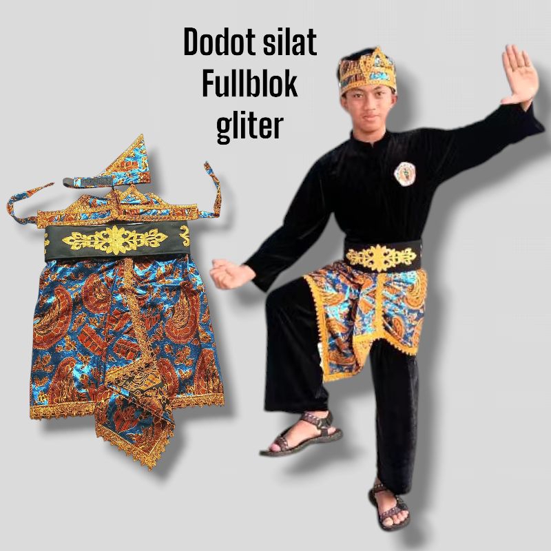 Dodot/sembong silat fullblok gliter bahan premium tebal ukuran anak, remaja, dewasa