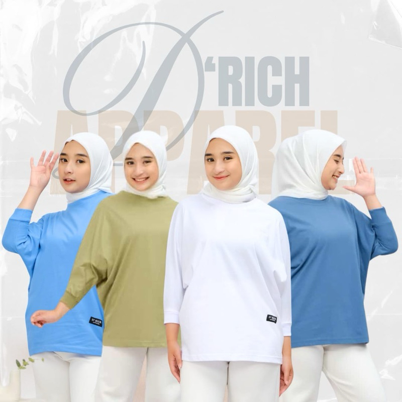 Kaos Batwing Polos / Batwing Jumbo / Batwing Kekinian / Atasan Batwing Wanita / Kaos Batwing Polos T