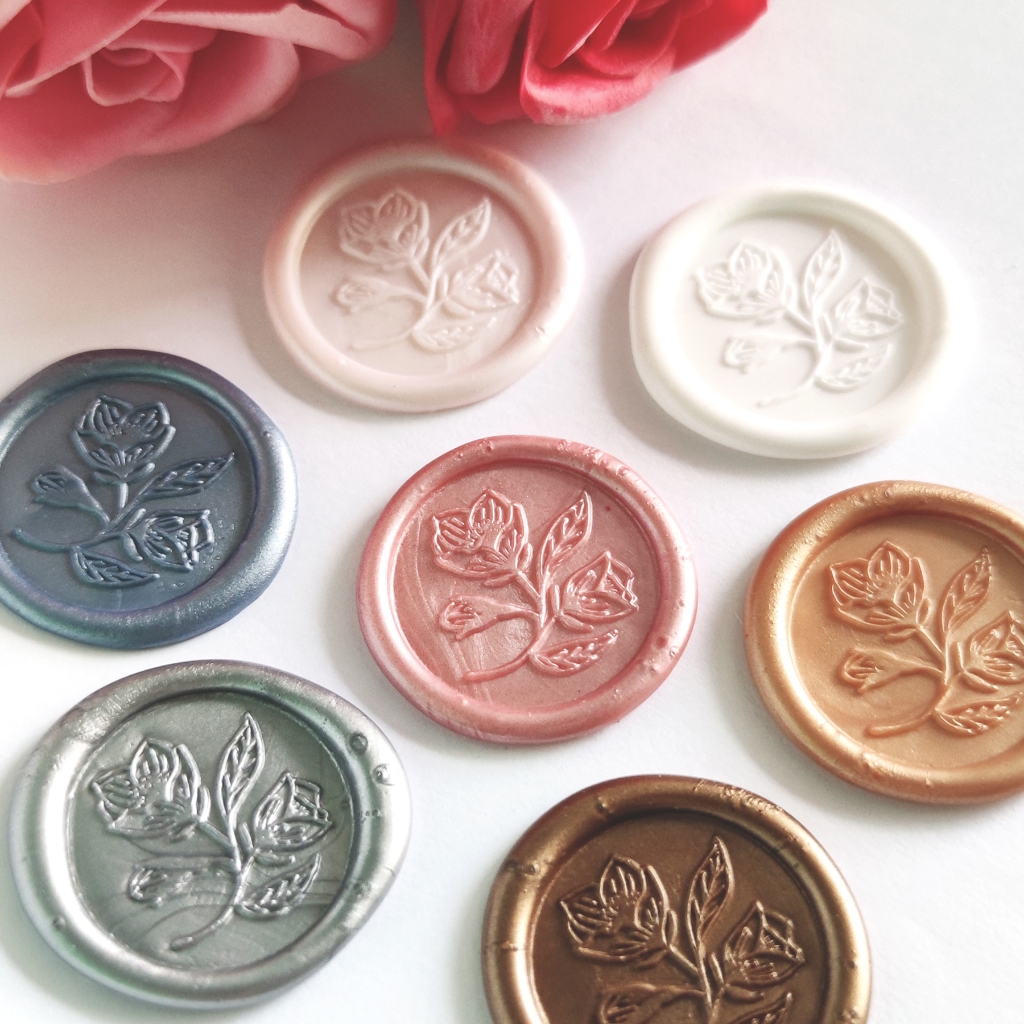 

Wax Seal Color Coin Sticker 1 Pcs / Camellia / Wax Seal Berwarna / Stempel Lilin Instan / Stiker Instan Undangan Pernikahan/ Segel Lilin