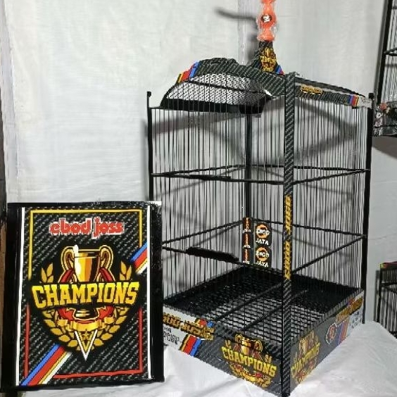 SANGKAR KANDANG EBOD CHAMPION DIAMOND jruji FIBER tiang SEGI 3