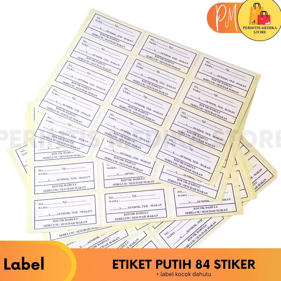 

Diskon sd 2 Etiket Putih Label Kocok Dahulu 84 Stiker l Label Obat Sirup
