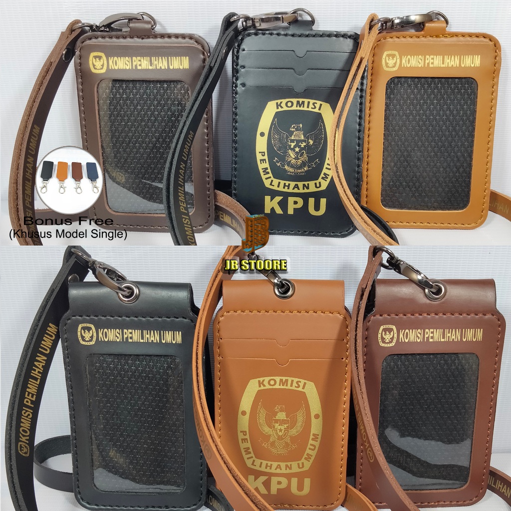 

Tempat Id Card KPU Kulit / Id Card Holder Kpu Gantung / name tag holder kpu tali kulit JunDW