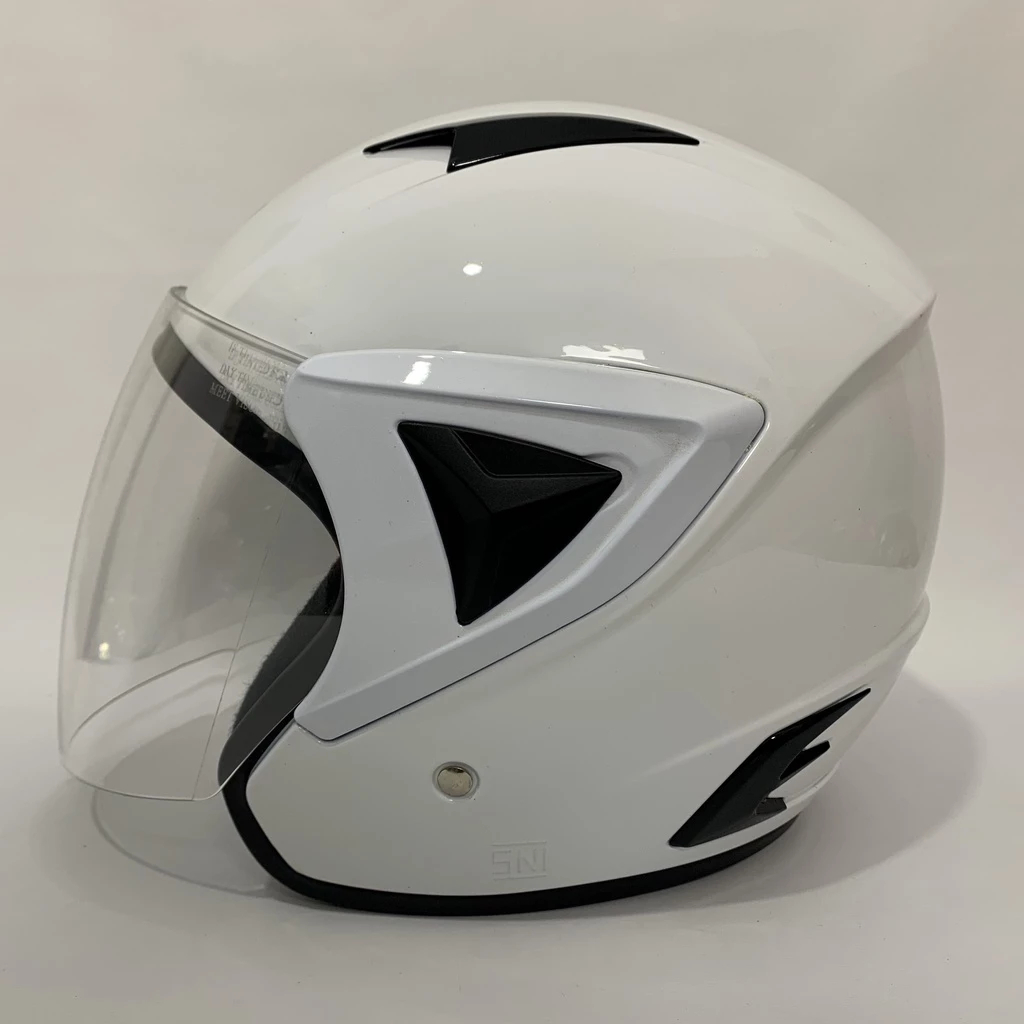 Helm Pria Wanita Dewasa JP 13 Putih Glossy Solid - Helm Dewasa - Helm SNI - Helmet