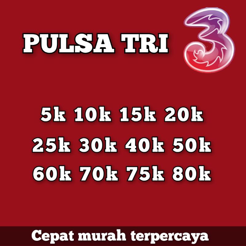 pulsa tri murah menambah masa aktif 60k 70k 75k 80k