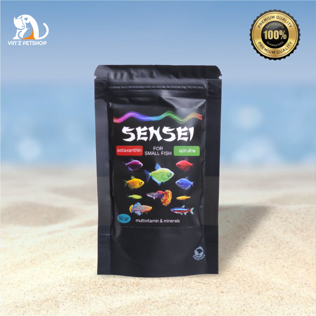 Pelet Glofish / Pelet Ikan Hias Kecil / Pakan Ikan Hias Kecil/Pelet SENSEI Premium Untuk Mencerahkan