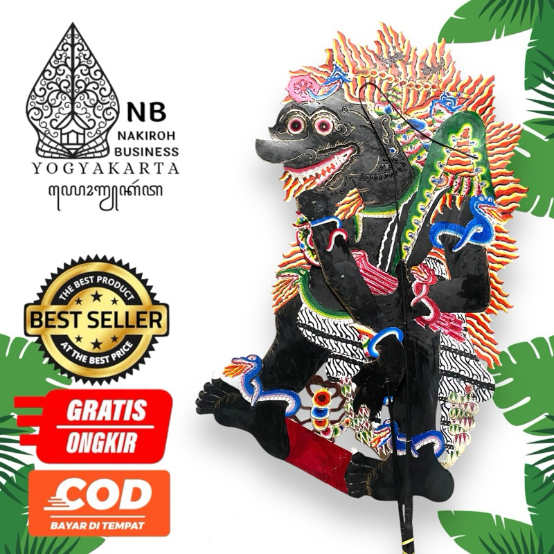 NAKIROHBUSINESS BUTO AMRAL BRAHALA SEWU -+ 80 cm Wayang Kulit Buto Triwikromo Jumbo Standar Pedalang