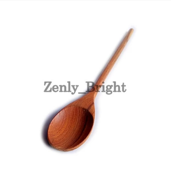 Sendok Jus  Kayu Jati 27 cm X 4 cm | Sendok Kecil Kayu Jati | Sendok Minimalis | Sovenir Murah