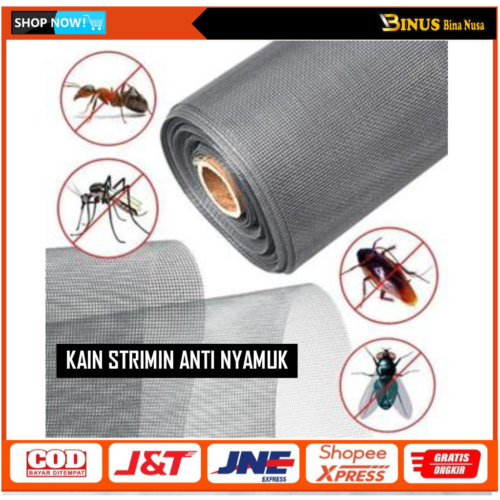 Kasa Kain strimin anti nyamuk / kasa nyamuk nilon / kain nyamuk strimin