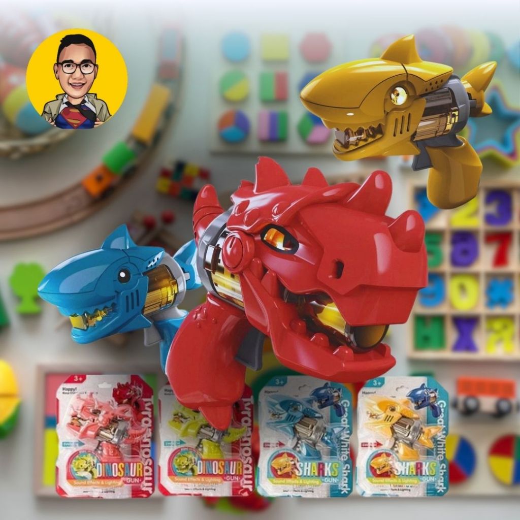 Pistol Anak Mainan Tembak Tembakan Anak Nyala dan Bunyi