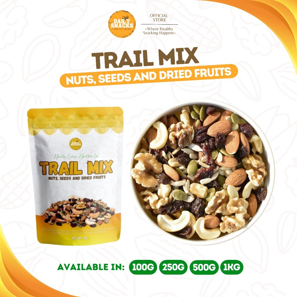 

Daily Snacks Trail Mix Nuts, Seeds, and Dried Fruits (Pouch)