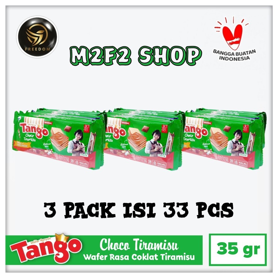 

Tango Wafer Choco Tiramisu BITE SIZE | Krim Cokelat Tiramisu - 35 gr (Kemasan 3 Pack)