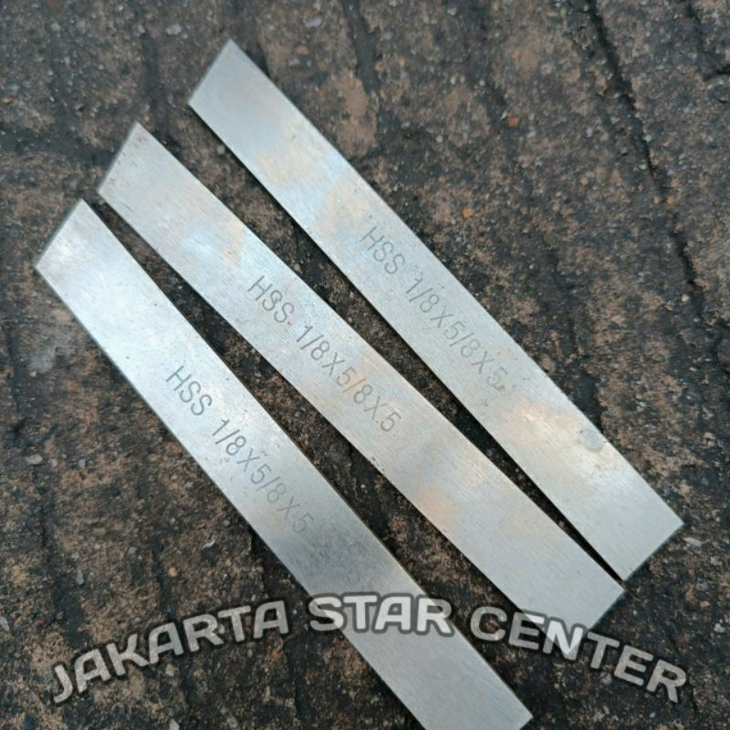 Pahat Bubut HSS Rectangular Flat Cut Off Blade 1/8 × 5/8 × 5 Inch