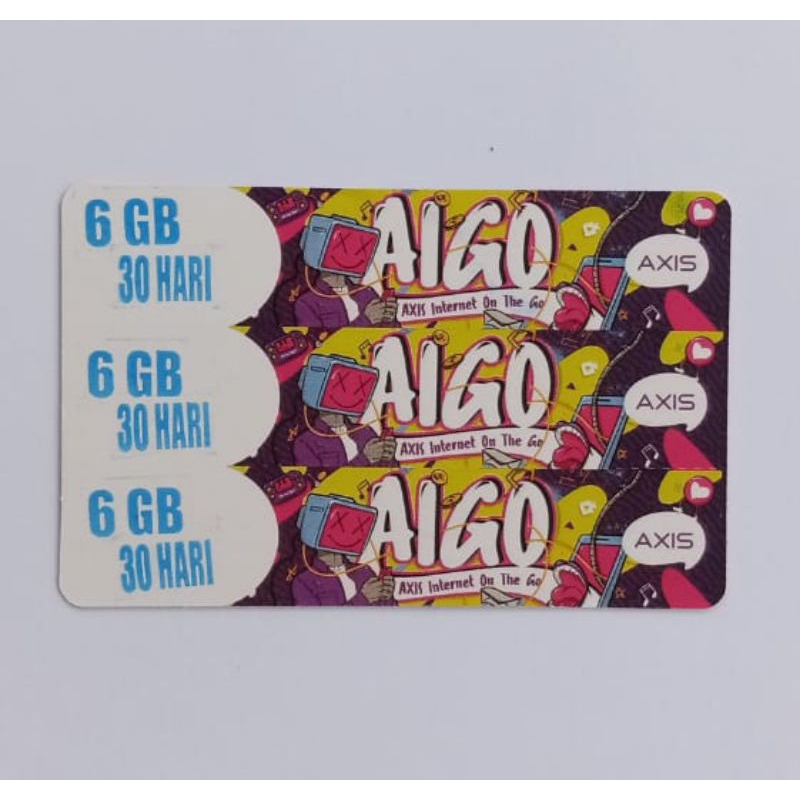 VOUCHER AXIS AIGO 6 GB 30 HARI NASIONAL
