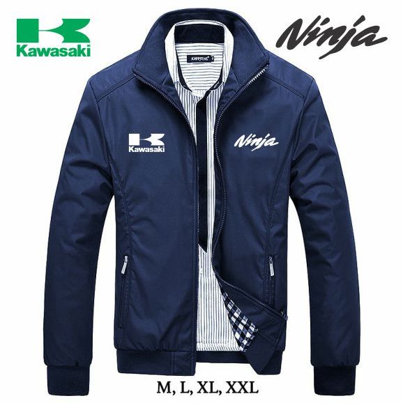 Jaket Motor Pria Harrington Kawasaki Ninja Taslan