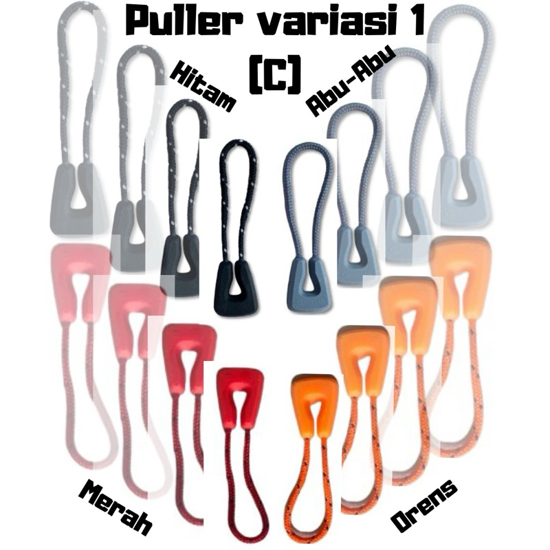 Puller rope puller tali tarikan resleting tas atau jaket - Eceran/ 1 pcs