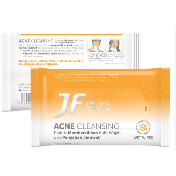 JF Sulfur Wet Wipes Acne Cleansing / Tisu basah anti jerawat 10sheet