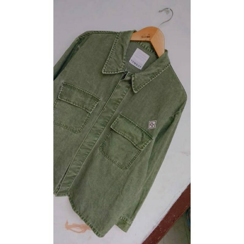 kemeja kanvas militer second