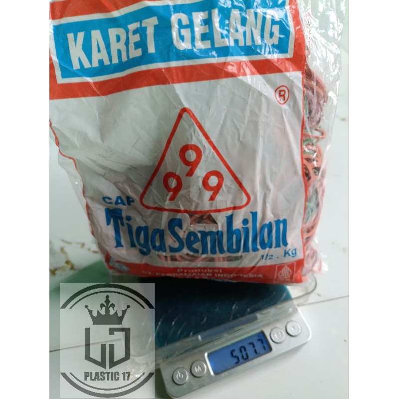 

karet gelang cap tiga sembilan (999) kemasan ½ kg(500gram)