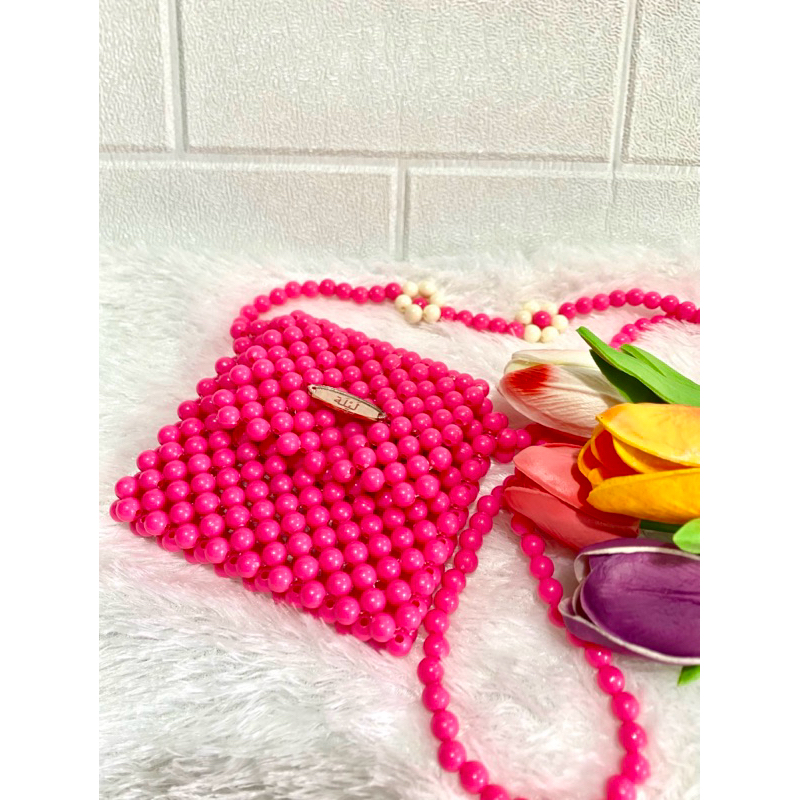 Tas selempang monte manik manik card holder manik susu bisa anak dan dewasa