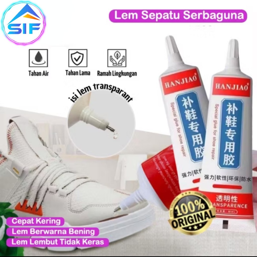 Lem Sepatu Super Kuat Original Lem Sepatu Tahan Air Lem Sepatu Ori Pabrik Lem Bening Lembut Tidak Ke