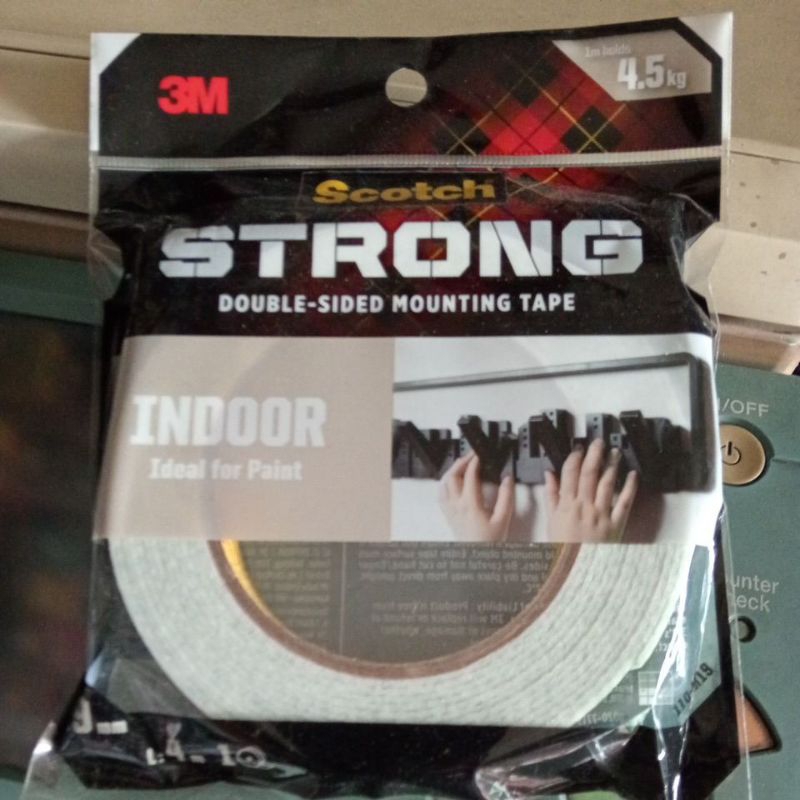 

double tape 3m strong indoor 1 inch 1 pcs