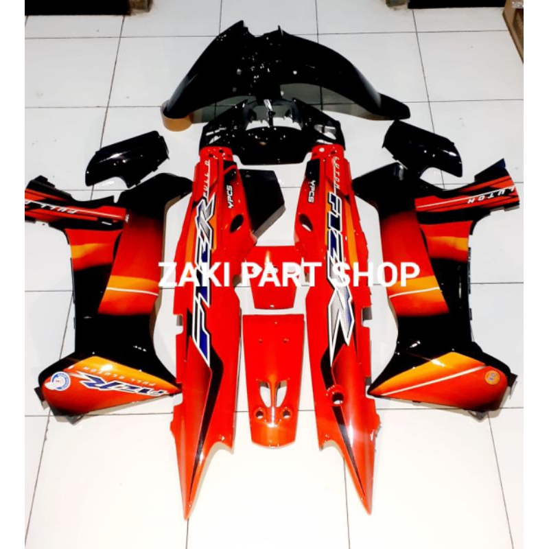 cover body halus full set YAMAHA F1ZR Oren hitam 2003 cover body halus full set Fizr Oren hitam 2003
