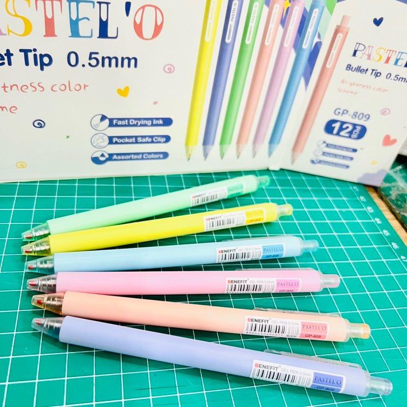 

( 1 BIJI ) Gel Pen Pulpen Pena BENEFIT PASTEL'O GP-809 Warna PASTEL 0.5 mm