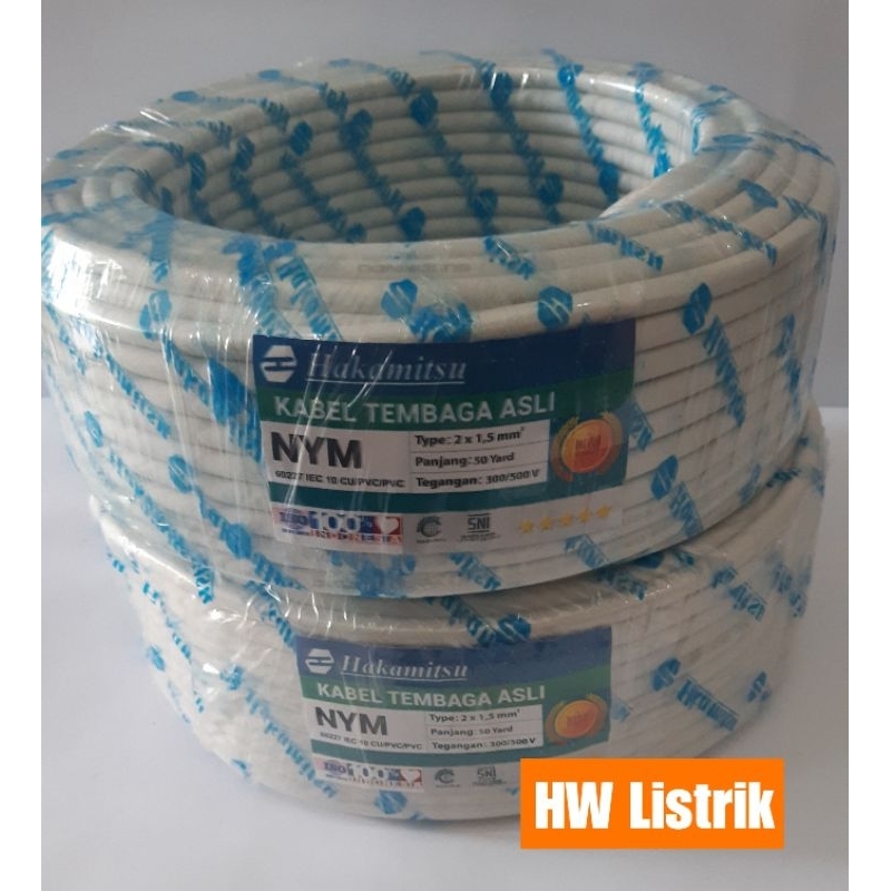 Kabel Hakamitsu NYM 2x1.5MM 50 Yard