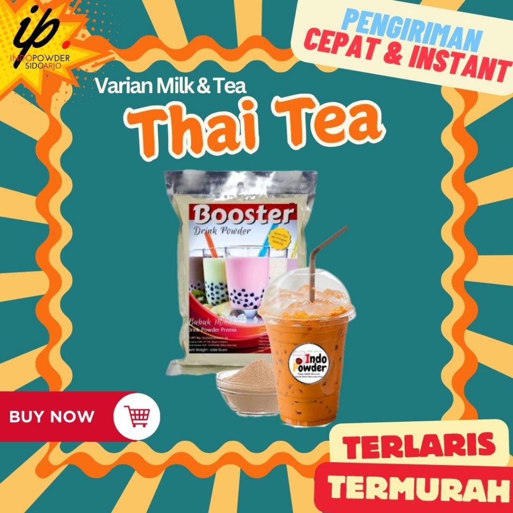 

Bubuk Minuman Thai Tea 1 Kg / Thai Tea Powder / Powder Thai tea / INDOPOWDER BOOSTER