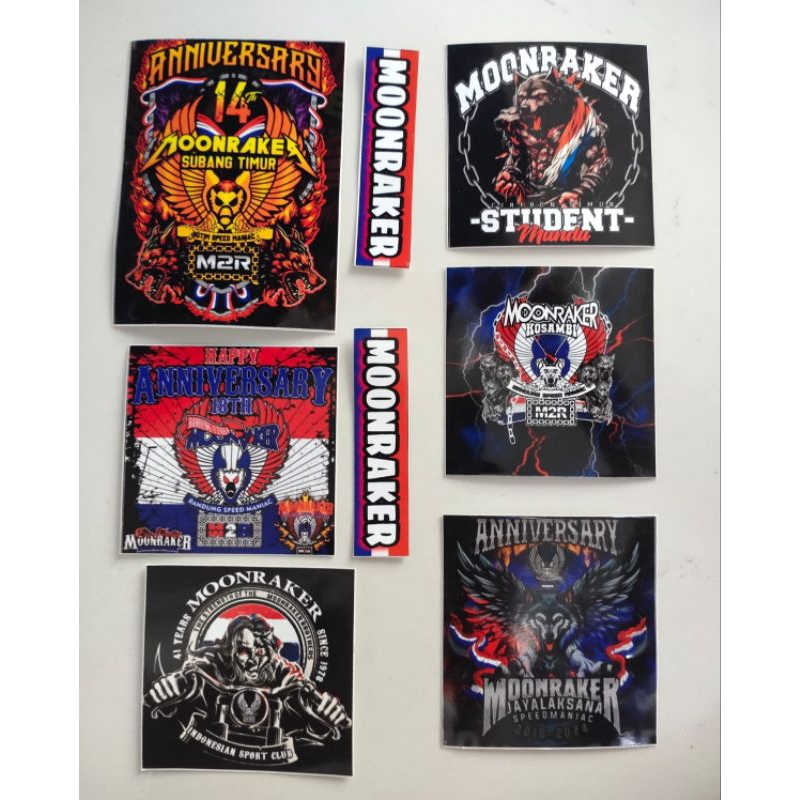 

Stiker Moonraker isi 8pcs terbaru