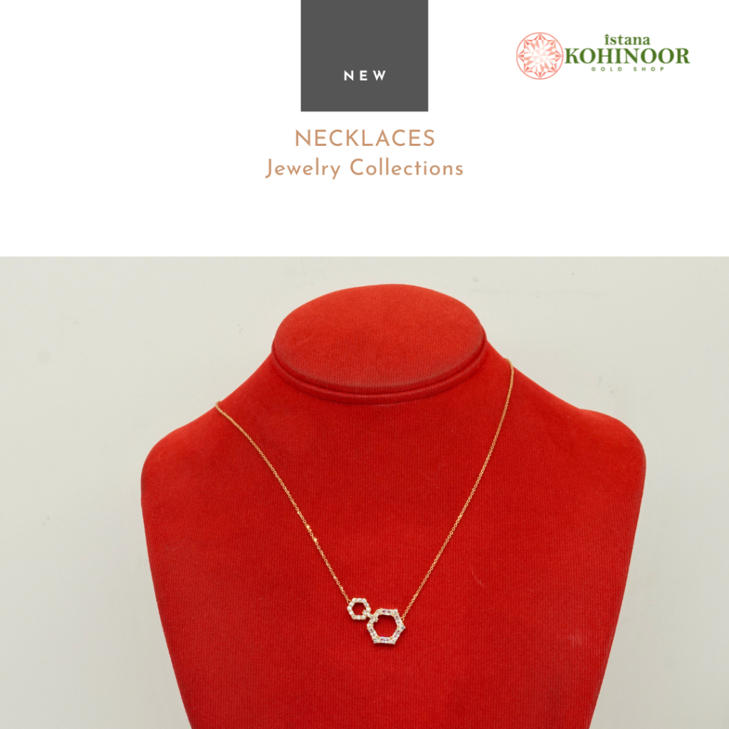 KOHINOOR KALUNG VARIASI OCTAGON PENDANTS YELLOW GOLD EMAS 16K
