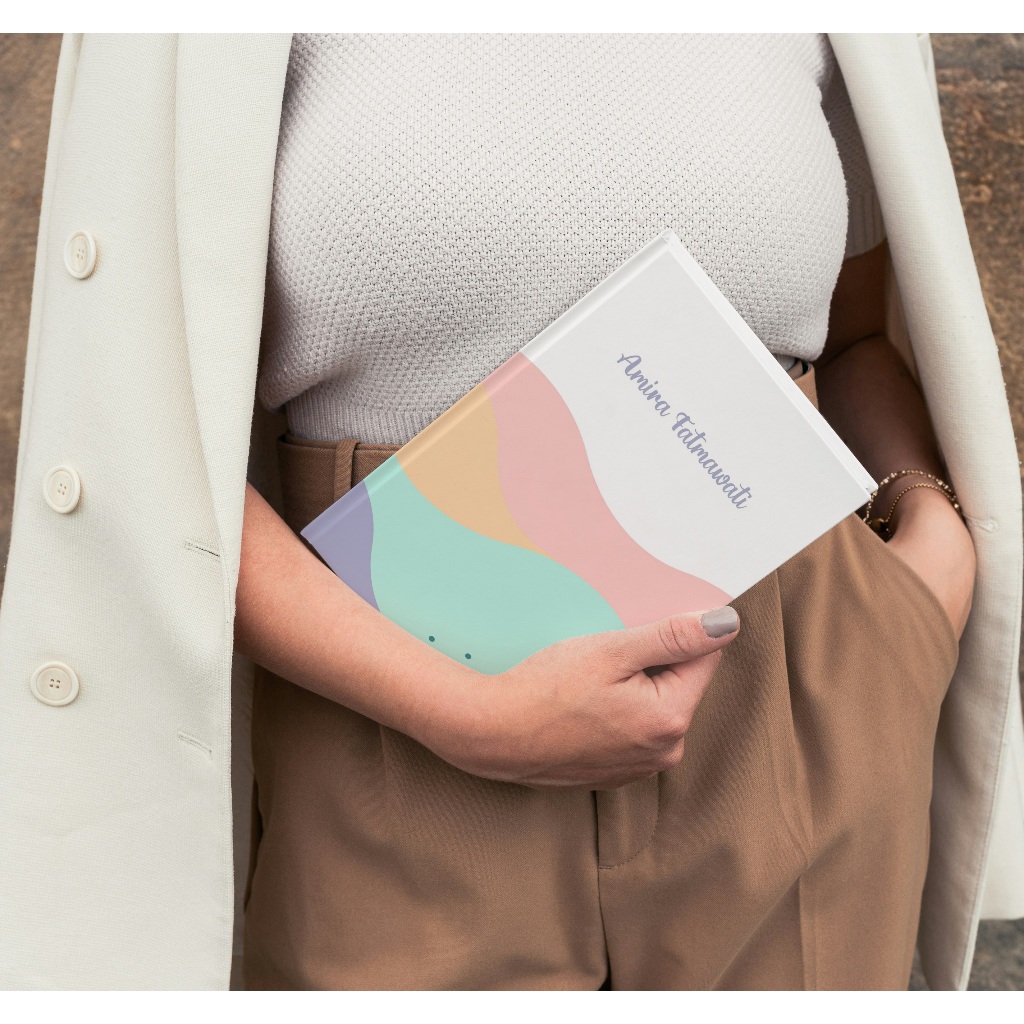 

Buku Catatan Notebook Hardcover A5 custom Nama & Quotes