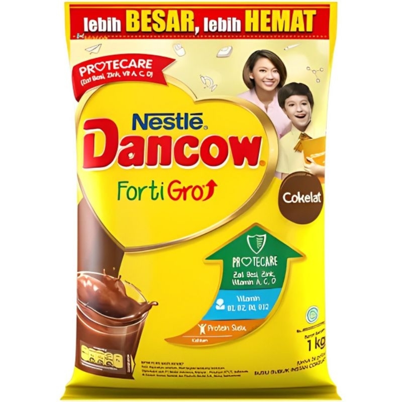 

DANCOW Fortigro COKLAT Pouch 1kg / Box 780gr / Dancow Renceng isi 10 Sachet