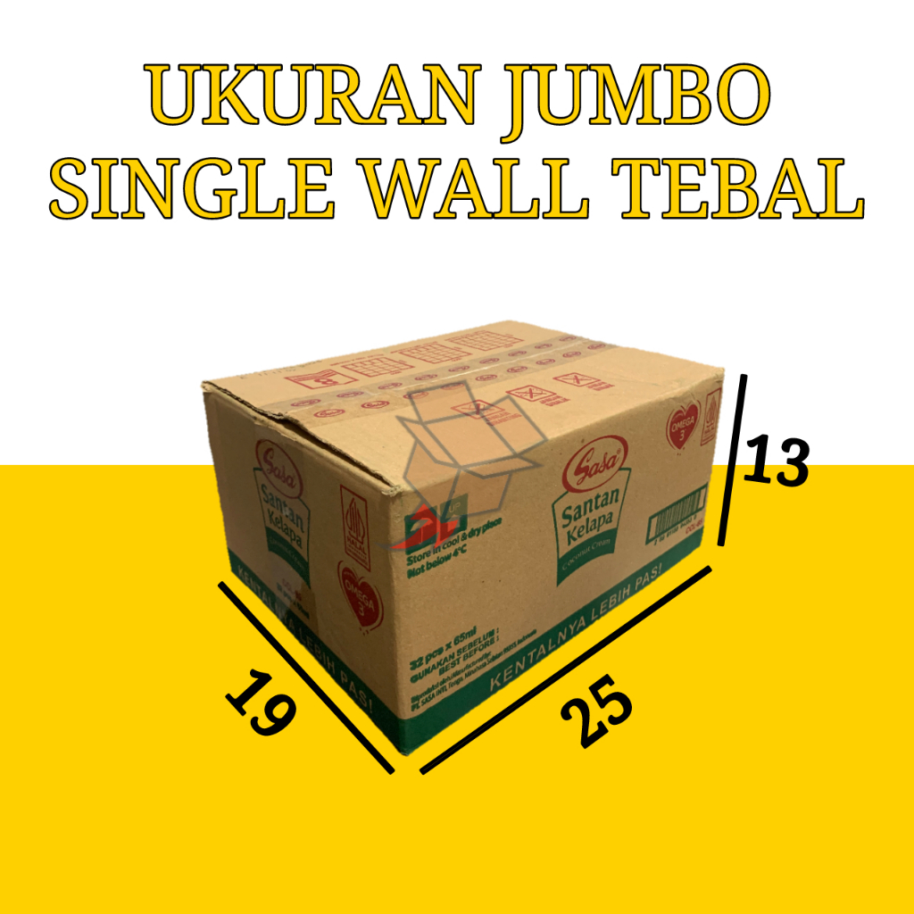 

Kardus Bekas Besar Jumbo Tebal 1 Layer Single Wall Pindahan Packing Tambahan 24,5 x 18,5 x 12,5