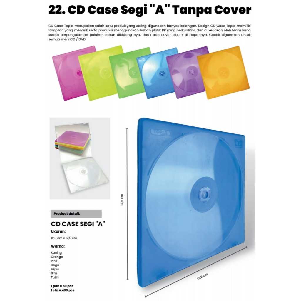 TEMPAT CD PLASTIK CASE/DVD CASE SLIM BAHAN PLASTIK