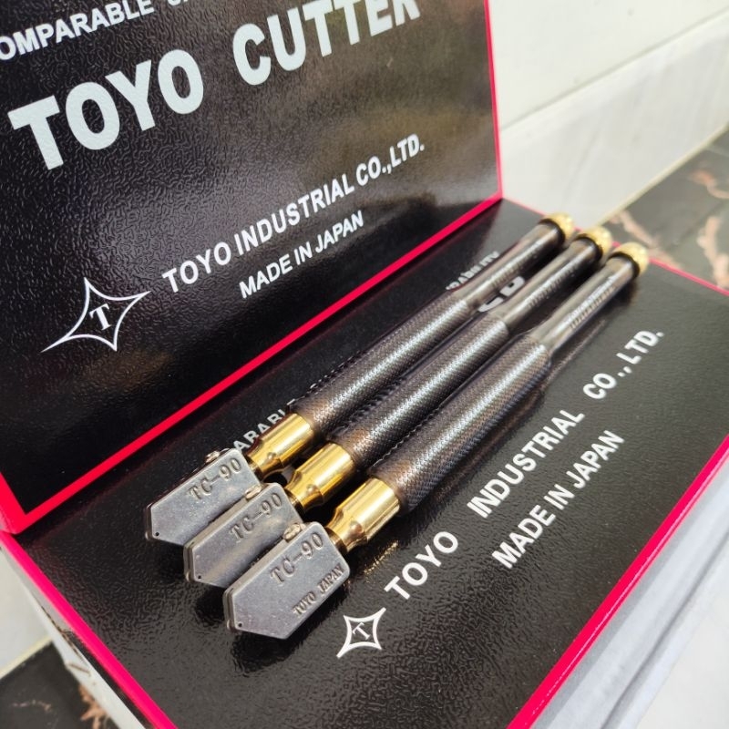 1 Bok 6 Pcs Alat Potong Kaca Toyo TC 90 Original Glass Cutter Toyo Japan Original 1 Pack TC-90 alat 