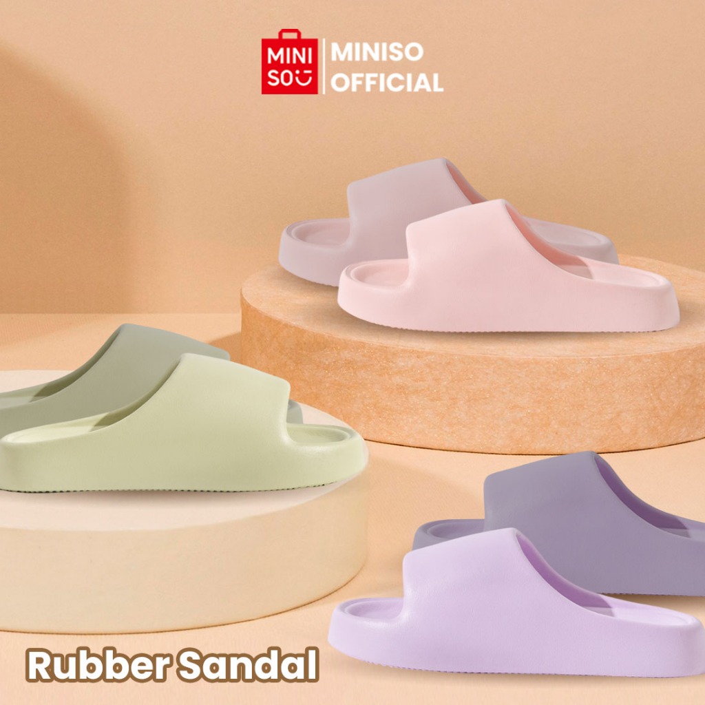 Miniso Sandal Pria dan Wanita Men's Slippers Sendal Wanita Sandal Mode EVA Sol Anti Selip Desain Rin