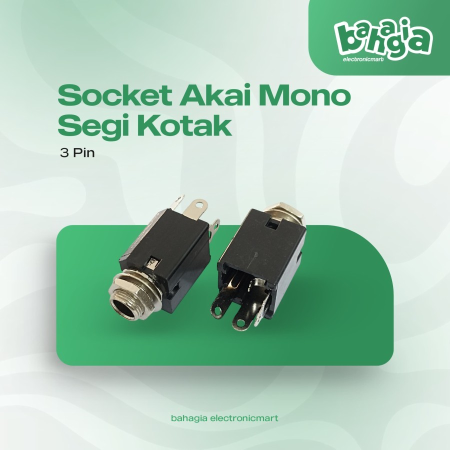 Socket Soket mic microphone akai mono segi kotak hitam