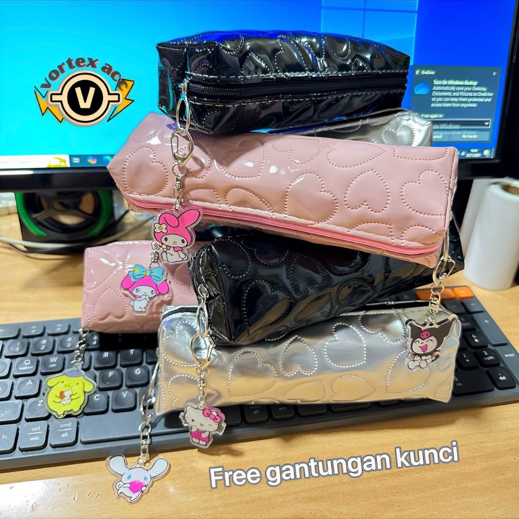 

Kotak Pensil Love Pattern Glossy // Pencil Case Glossy Love Pattern Serbaguna Multifungsi FREE