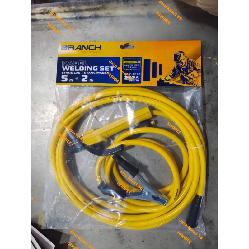 BRANCH Paket Tang Las & Tang Massa Kabel 2 M 5M 7M Stang Las Listrik Kuning