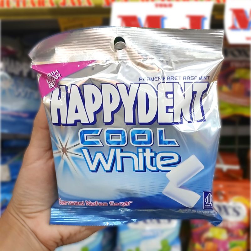 

Happydent Cool White 70gr Permen Karet Rasa Mint